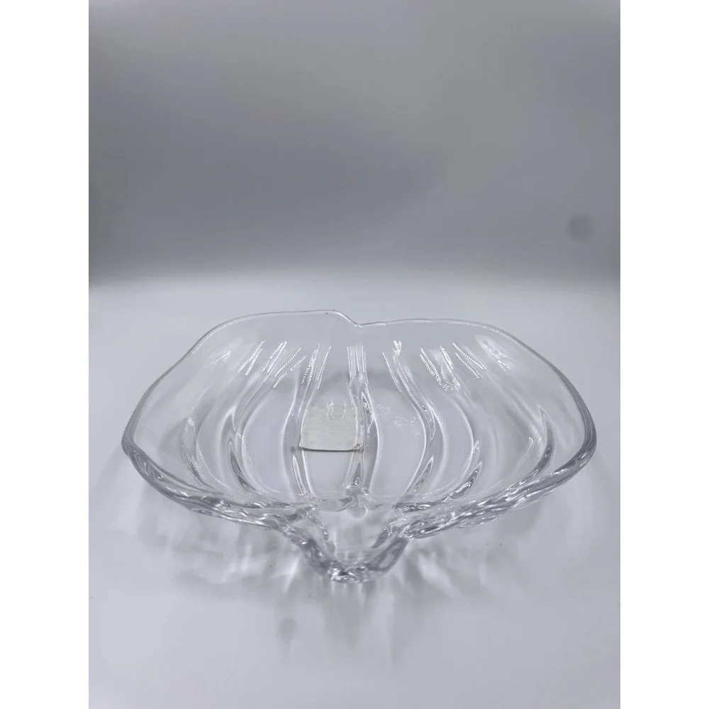 Glass Pumpkin Plate and 2 Lidded Jars Set